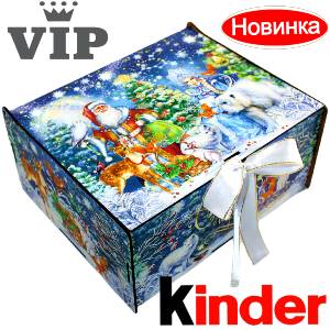 Сладкий подарок на Новый Год в картонной упаковке весом 1200 грамм по цене 2223 руб в Ельце
